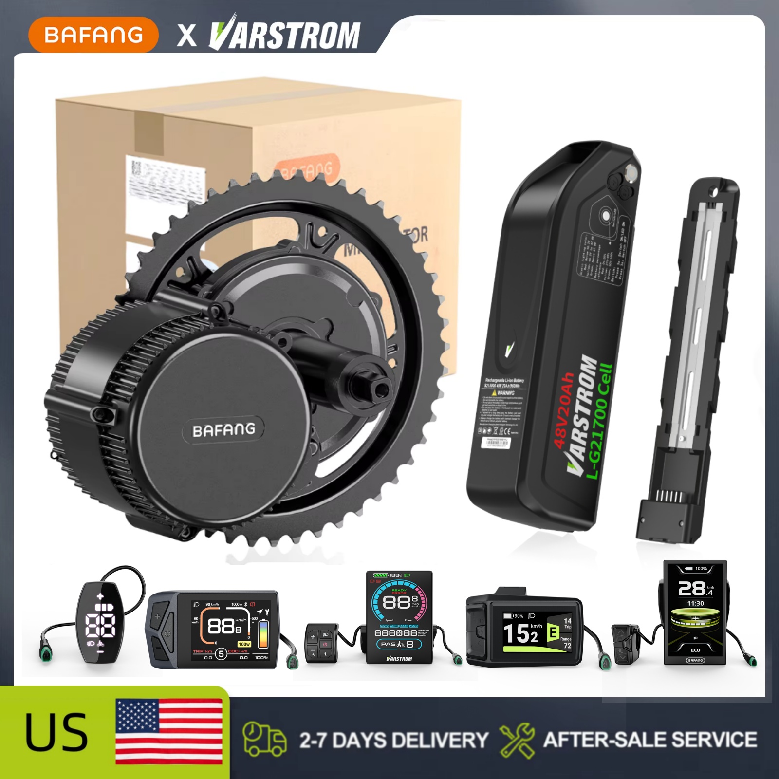 [US-Lager] Bafang 48V Mittelmo – Bafang Bbshd 1000W Conversion Kit Bewertung und Preis